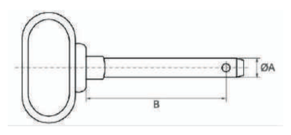 Red Handle Hitch Pin specifications
